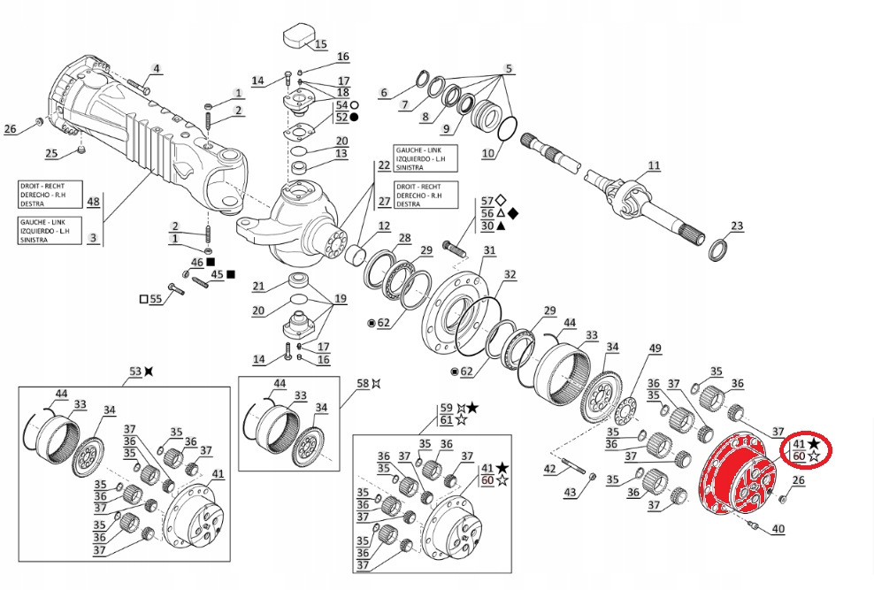 KAPELUSZ OBUDOWA KAPELUSZA MANITOU 729508 Producent części Dana