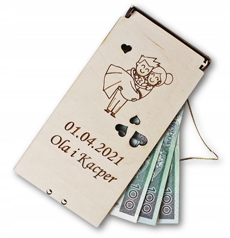 

Pudełko na Pieniądze etui życzenia para Ślub