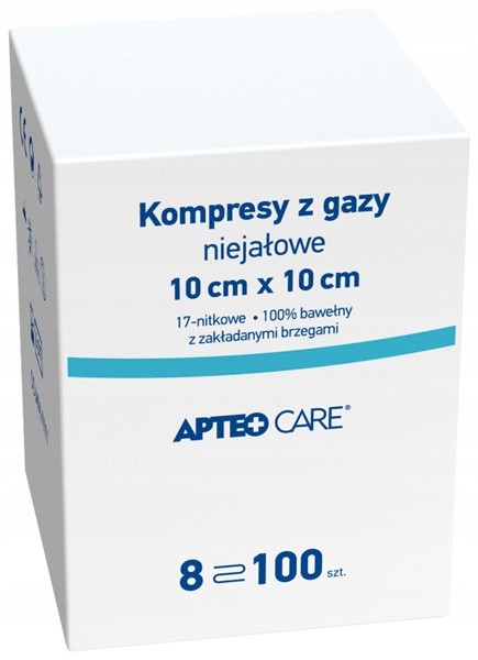 

Mięciutkie Gaziki Kompresy 10x10cm z gazy 100 szt