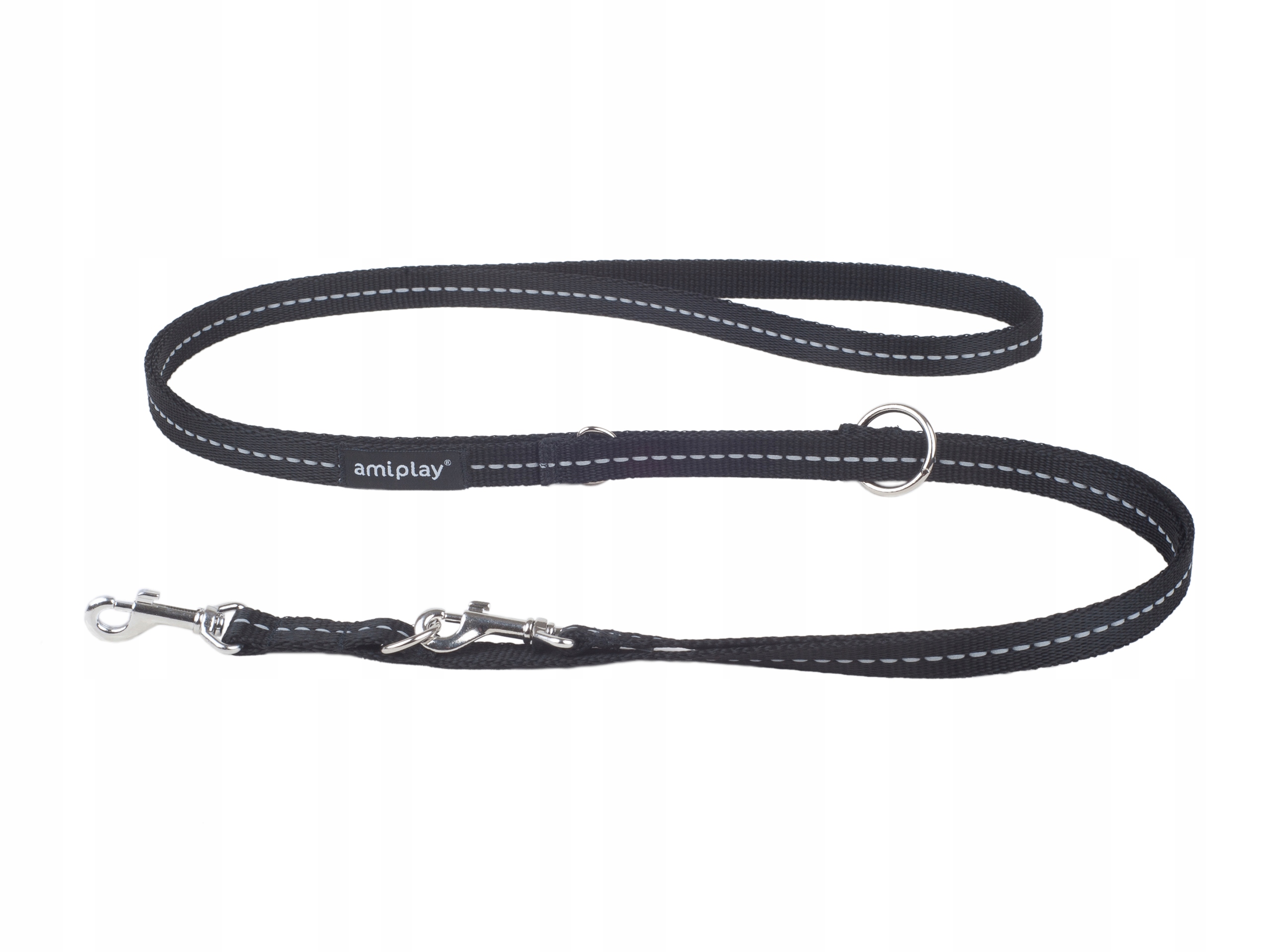 

amiplay Smycz przepinana 6in1 Reflective S Czarna