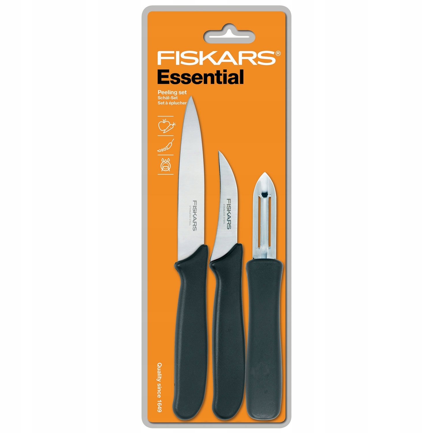 

Fiskars Zestaw Noży Obieraczka Obierania 1024162