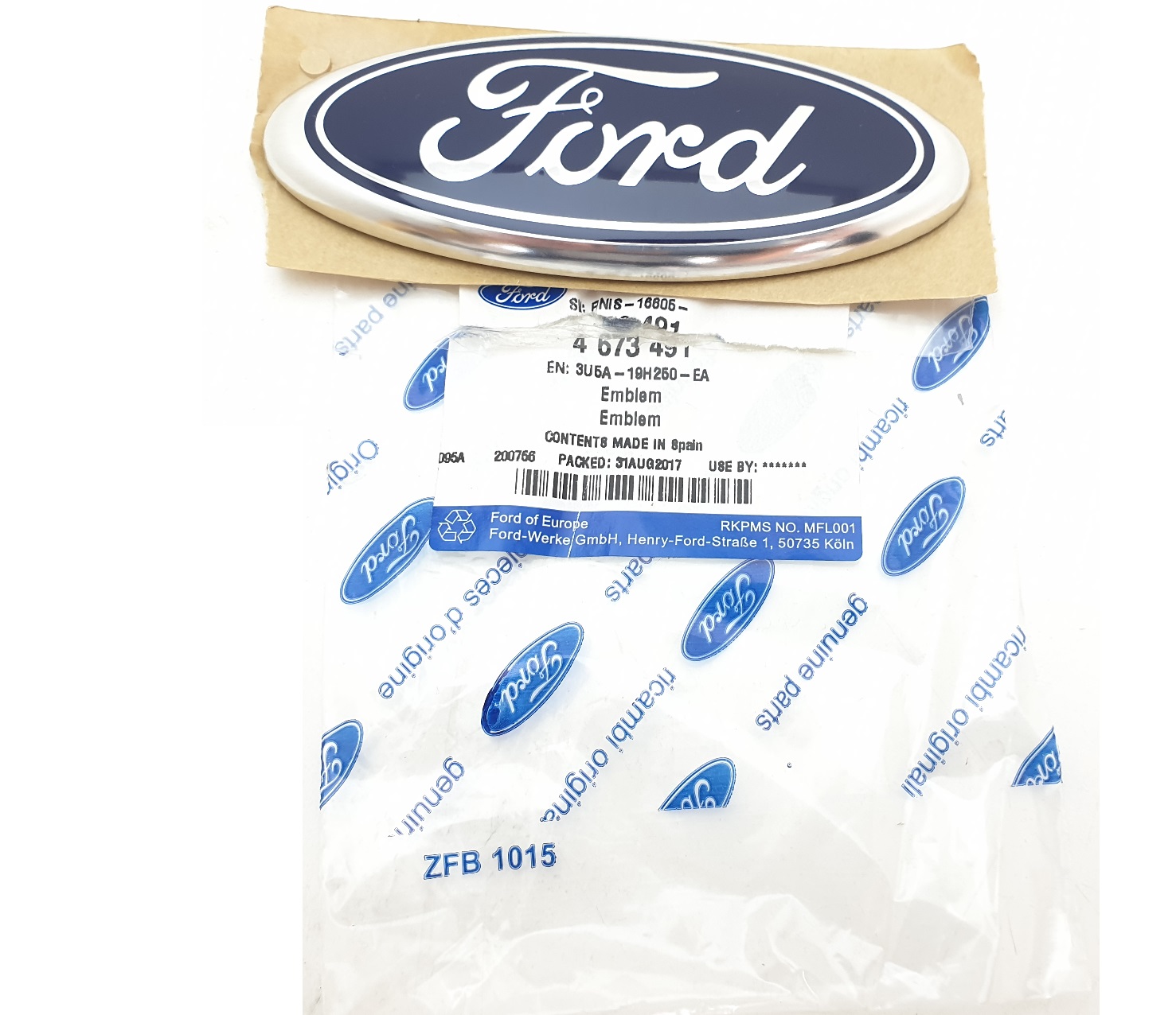 4673491 - FORD FIESTA VI MK6 ЭМБЛЕМА ЗАДНИЙ ЗНАЧОК ЛЮКА OE