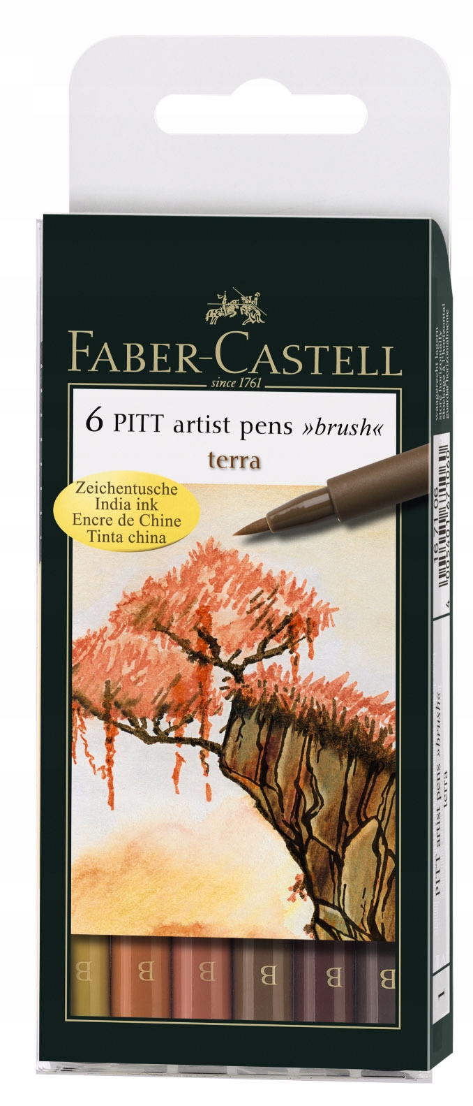 Pitt Artist Pen Brush Faber-Castell 6 Terra