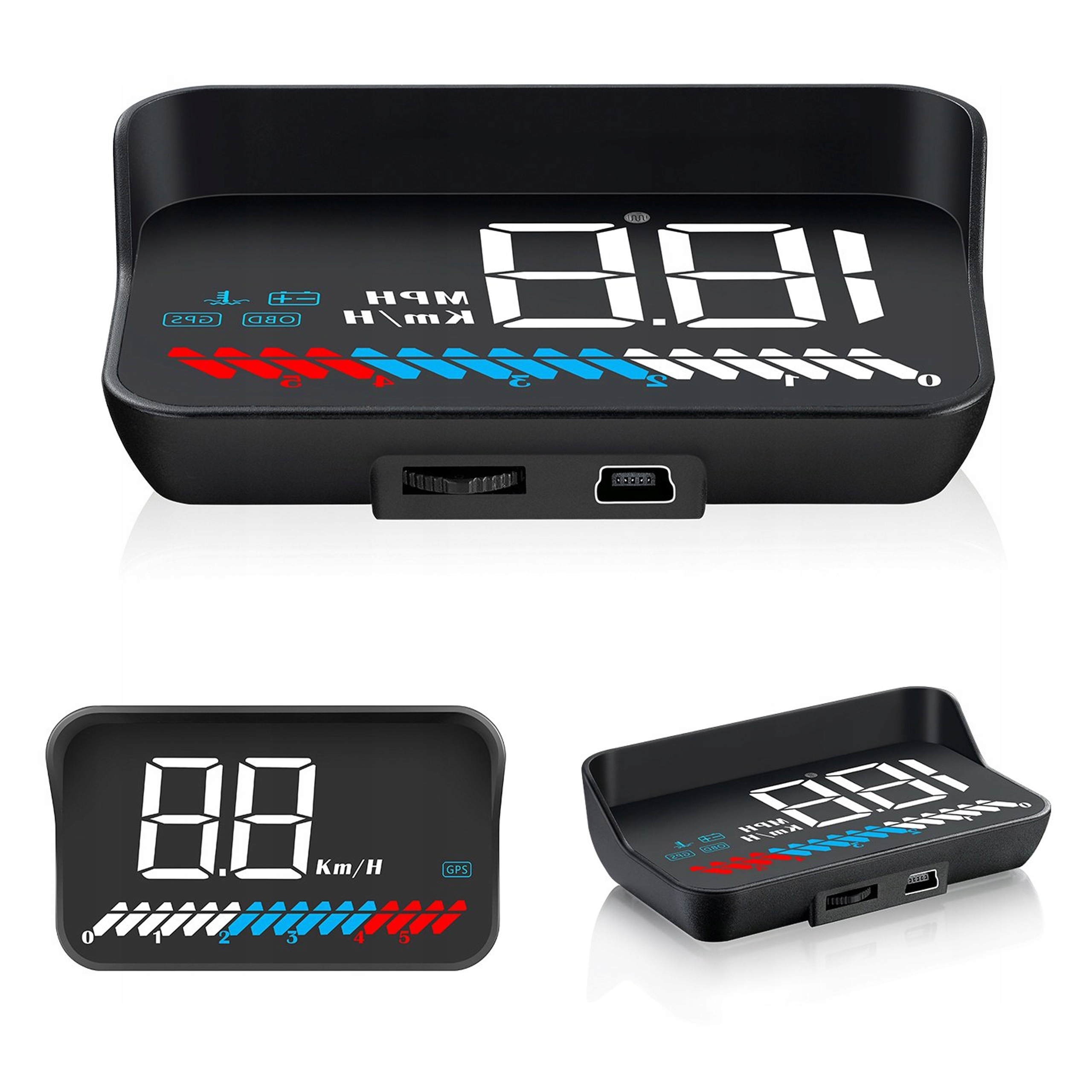 WYSWIETLACZ PROJEKTOR LED LCD HUD OBD2 GPS USB M7