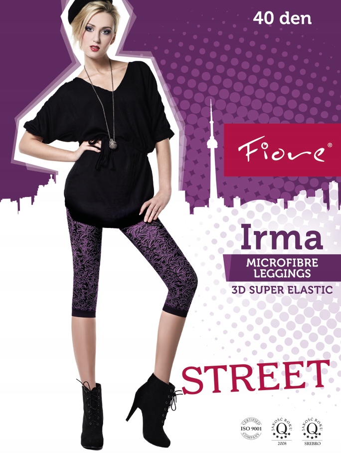 

Legins r 2 Irma 60 Fiore 3/4 kolor szary/czarne