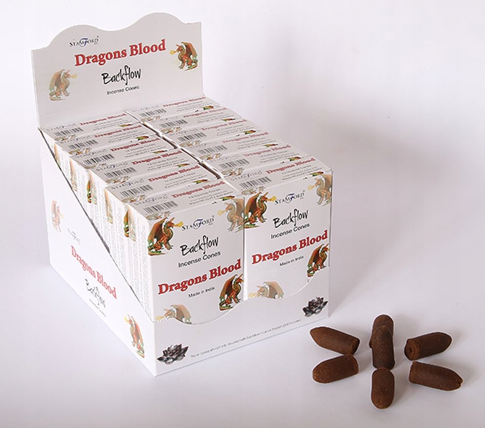 Kadzidełka Stożkow Backflow Stamford Smocza Krew Waga produktu z opakowaniem jednostkowym 0.1 kg