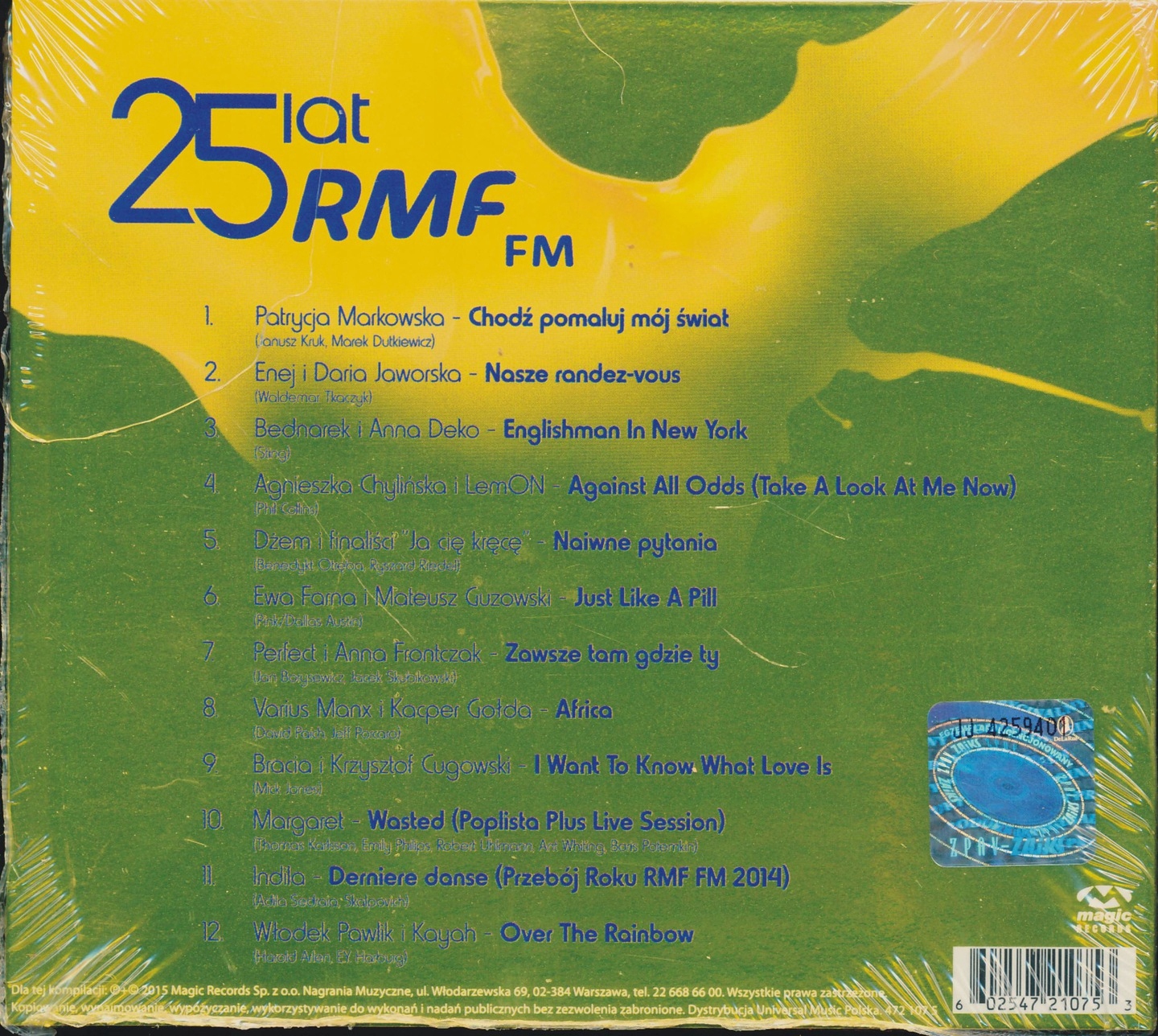 25 LAT RMF FM - 1 CD UNIKALNA SKŁADANKA URODZINOWA Tytuł 25 Lat RMF FM