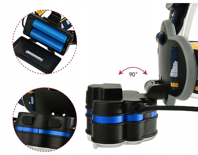 MOCNA LATARKA CZOŁOWA LED ZOOM XML T6 LAMPKA NA GŁOWĘ REFLEKTOR CZOŁÓWKA 7 Kod producenta LATARKA CZOŁOWA 7 LED - 5x T6 + 2x COB