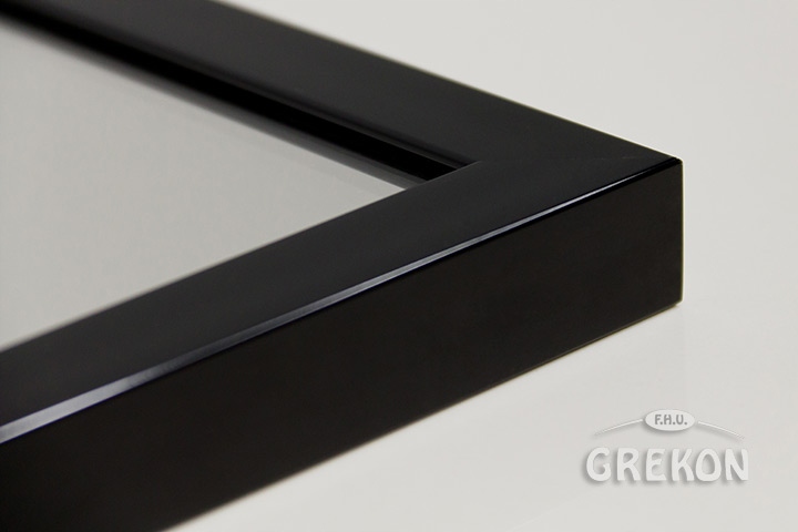 Lustro w czarnej ramie aluminiowej łazienka 90x80 Szerokość 900 mm