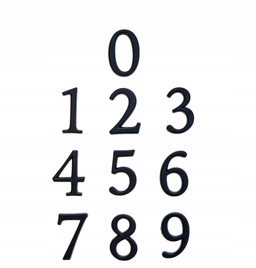 NUMERY CYFRY NA DRZWI SKRZYNKI 5CM