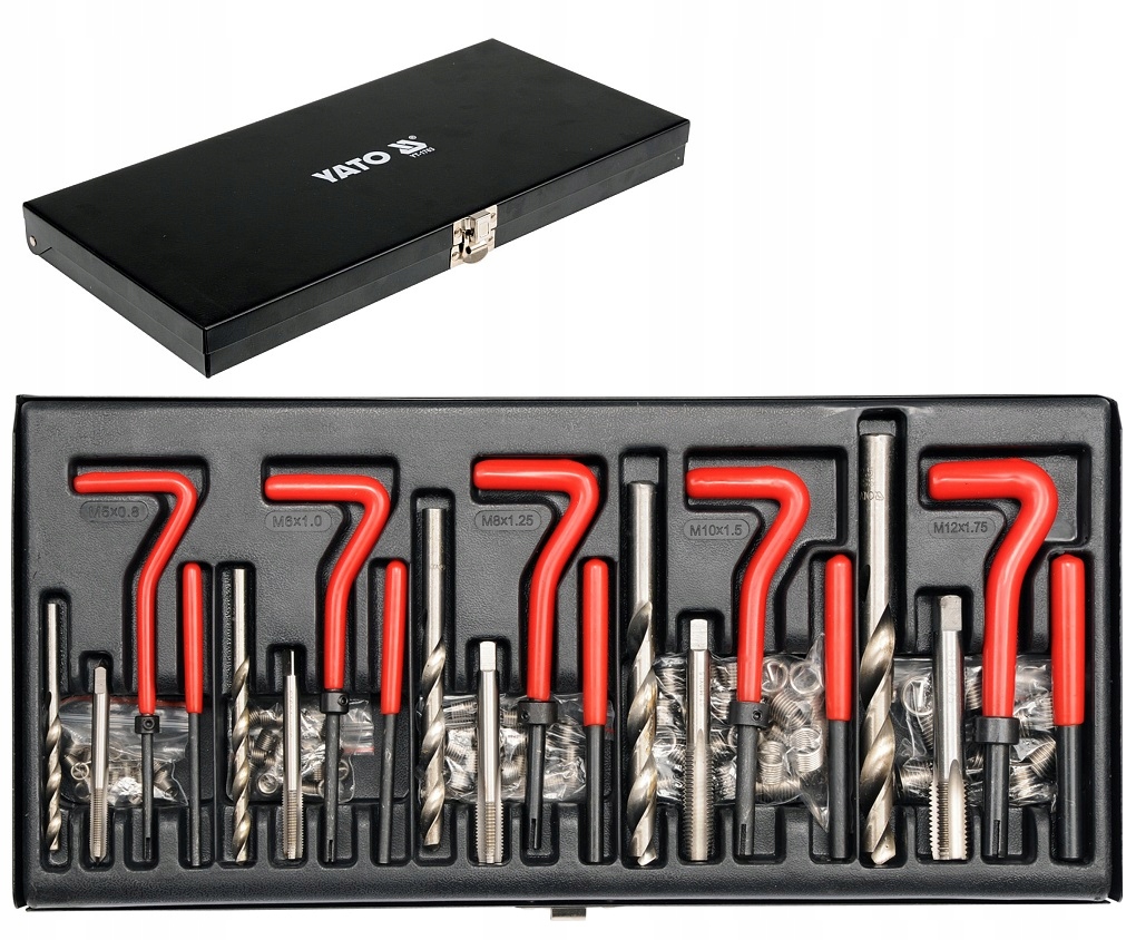 YATO набор для ремонта резьбы M5-M12 131 шт.