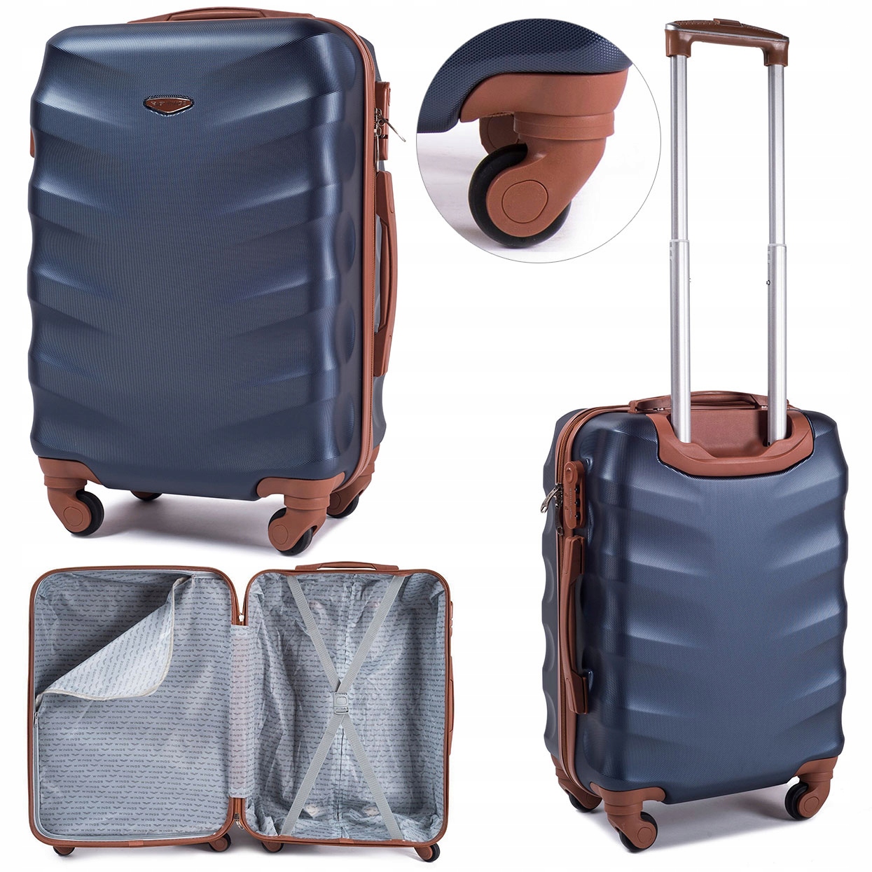 

402, Walizka kabinowa Wings S Blue Seria Albatross