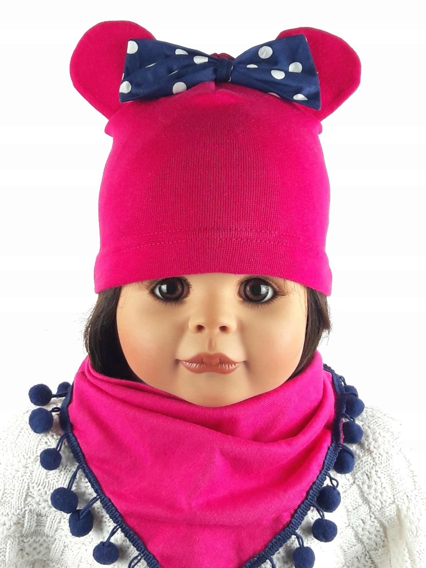 WIOSENNA CZAPKA MYSZKA MIKI MINNIE 0-9 LAT CZAPECZKA DLA DZIEWCZYNKI 14WZÓR Rozmiar 36-56 cm