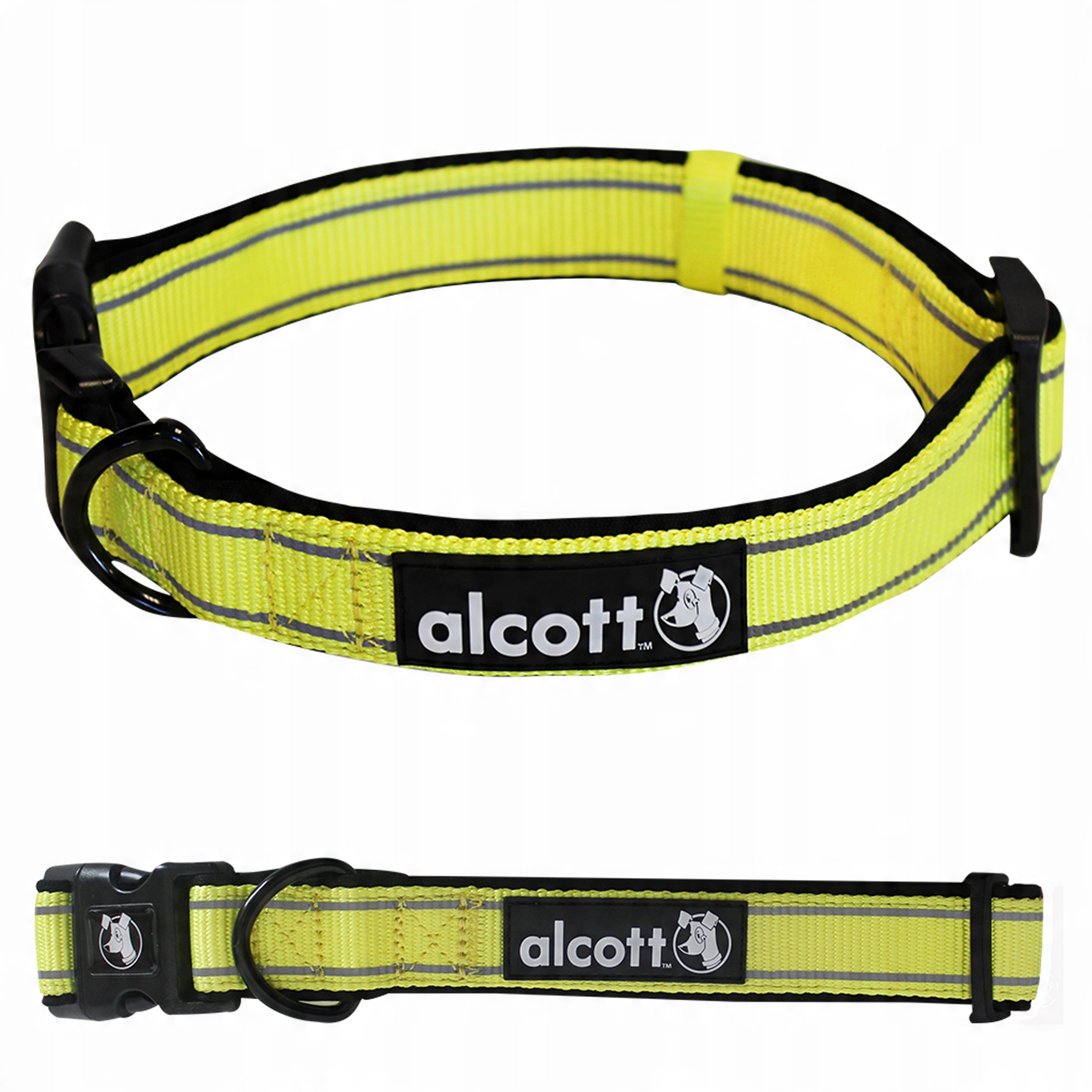 

Alcott obroża żółty neon Large Mocne Zamknięcie M