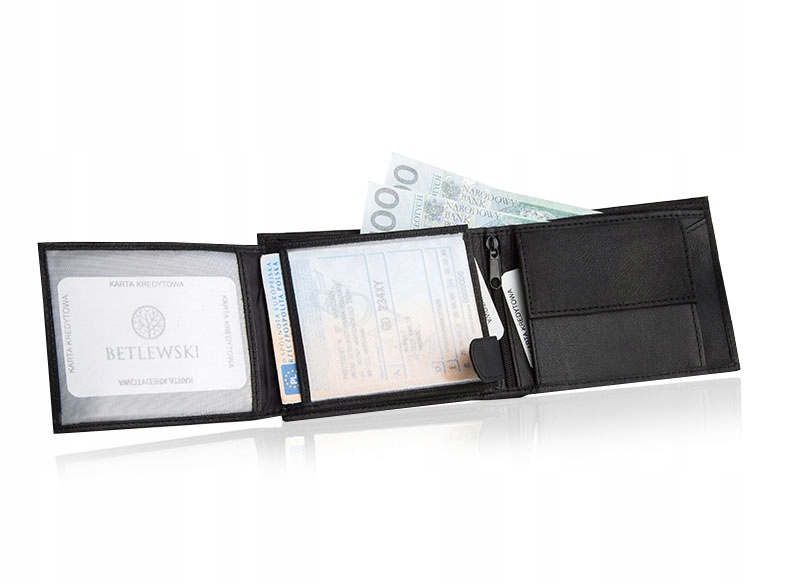 PORTFEL MĘSKI SKÓRZANY SKÓRA KARTY RFID BETLEWSKI Materiał dominujący skóra naturalna