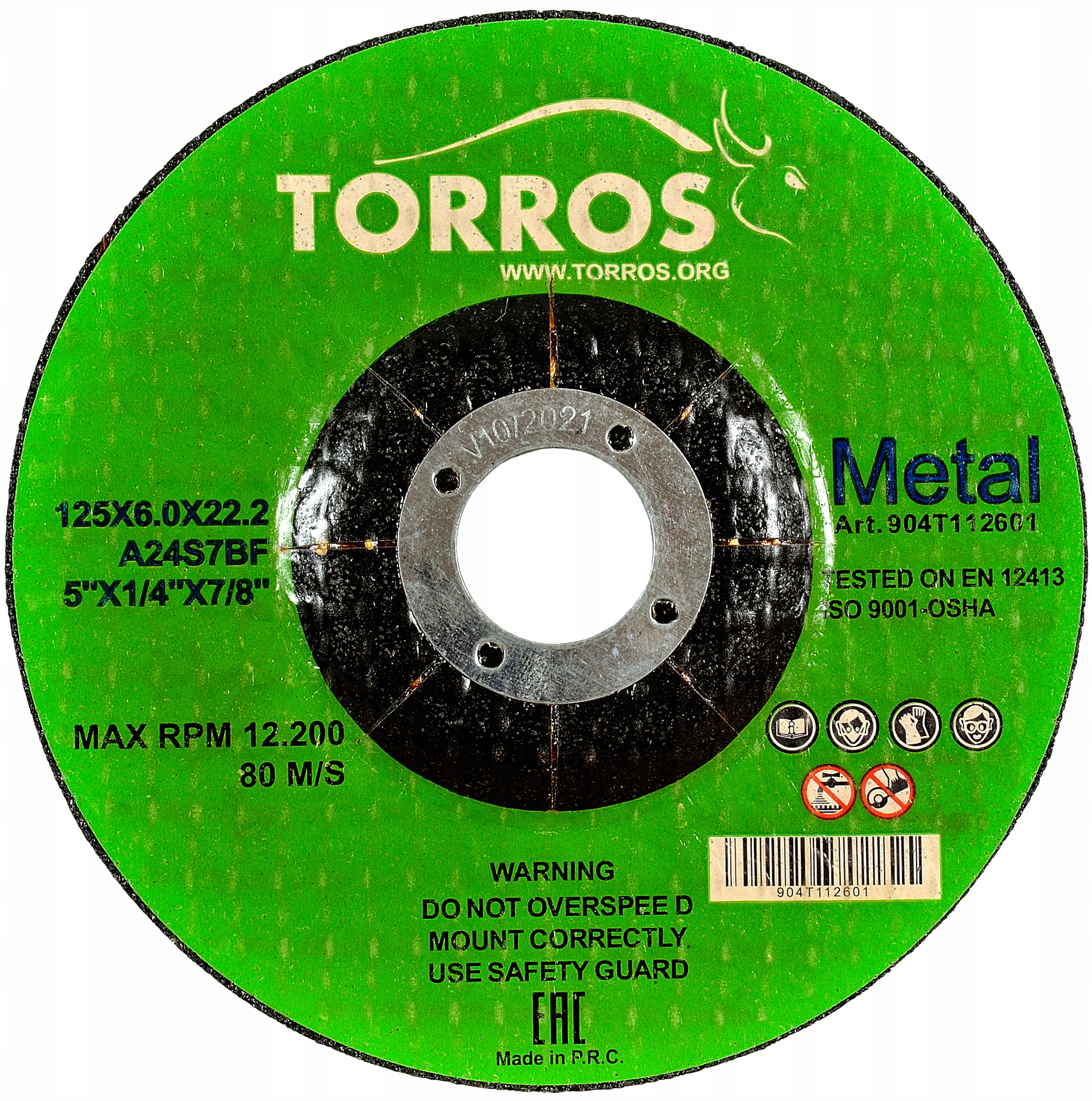 

Tarcza do szlifowania metalu Torros 125x6x22,2mm