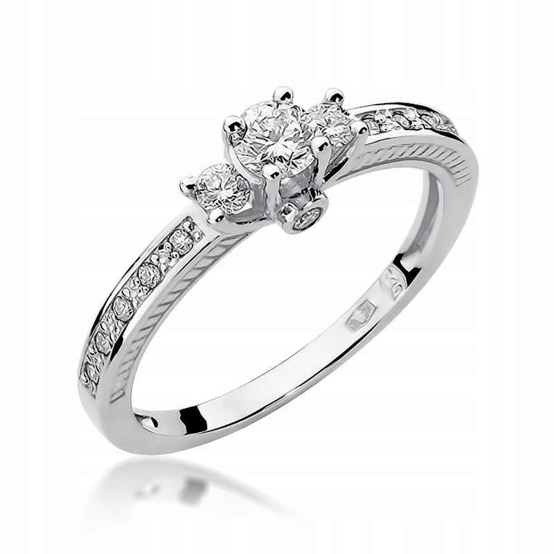 

Pierścionek zaręczynowy -Brylanty- 0,42ct Białe Zł
