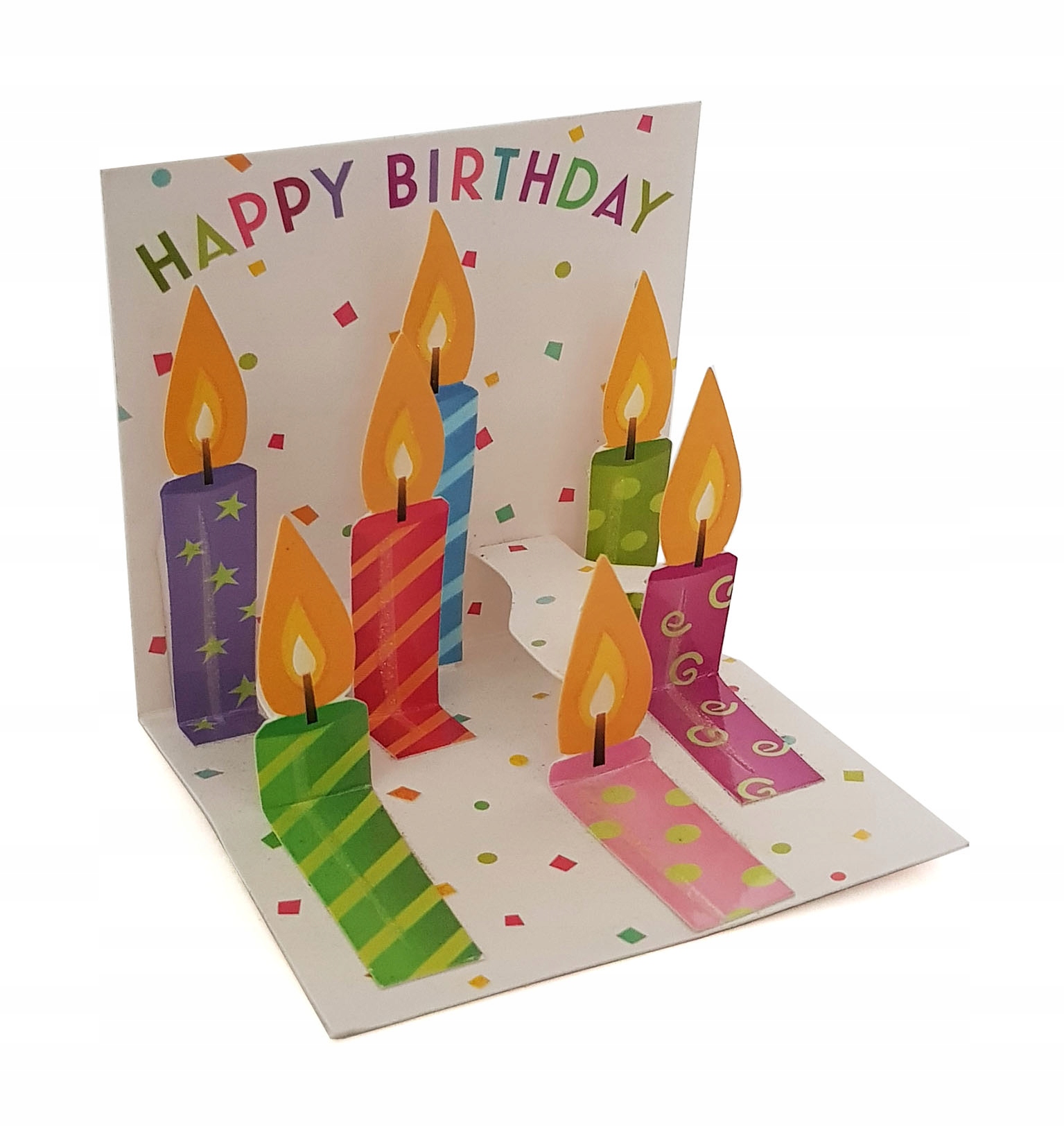 

Mini karteczka 3D ze świeczkami na urodziny