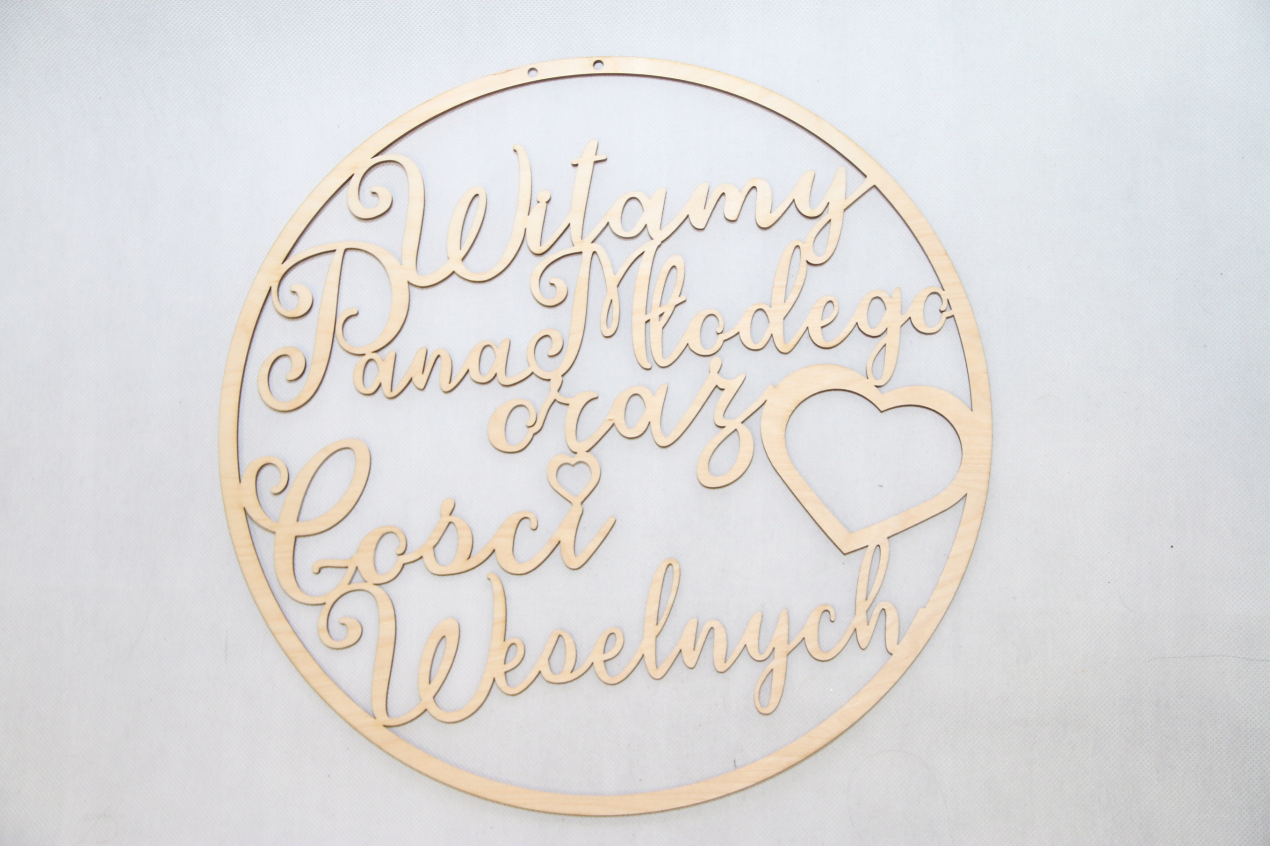 Tablica powitalna Witamy Pana Młodego oraz gości