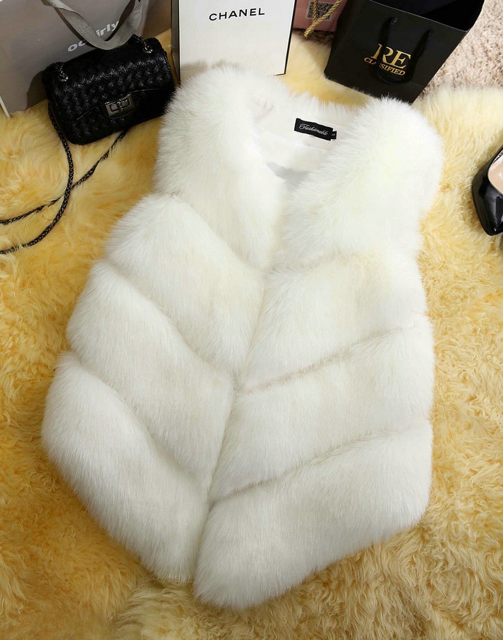 KAMIZELKA FUTRZANA CIEPŁE FUTERKO KOLORY XL Kolekcja Zimowa