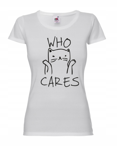 DAMSKA ŚMIESZNA KOSZULKA Z KOTEM DLA DZIEWCZYNY M Rozmiar 38