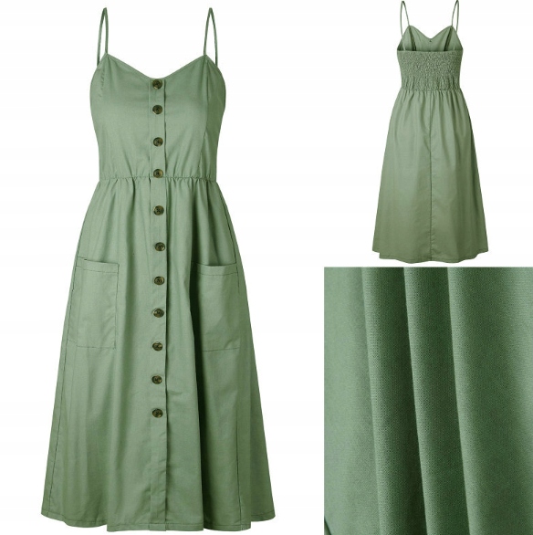 SUKIENKA MIDI NA RAMIĄCZKACH LETNIA NA PLAŻĘ BOHO Rozmiar S