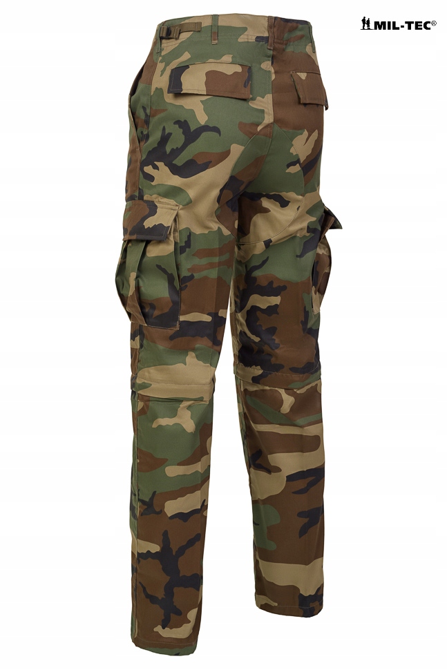 Dziecięce SPODNIE BDU 2w1 ZIP OFF Woodland - XL Rozmiar XL