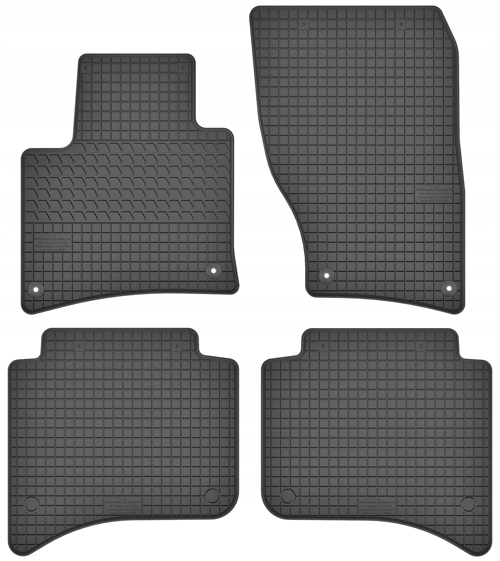 

Dywaniki gumowe komplet do Vw Touareg 2 II 10-18