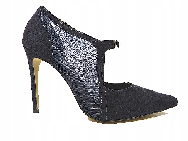 Tmavě modré kotníkové boty do špičky, elegantní dámské sandály Kordel 40