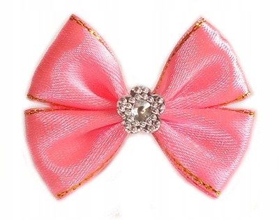 

Kokardki Z Diamencikiem Na Spinkach Różowe XP3