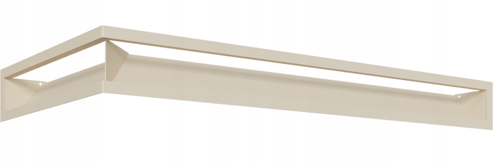 Krbová ventilačná mriežka Luft rohová pravá 40x80x9 krémová Slim