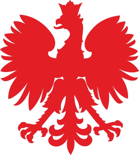 

Polska Orzeł naklejka 9 x 10 cm