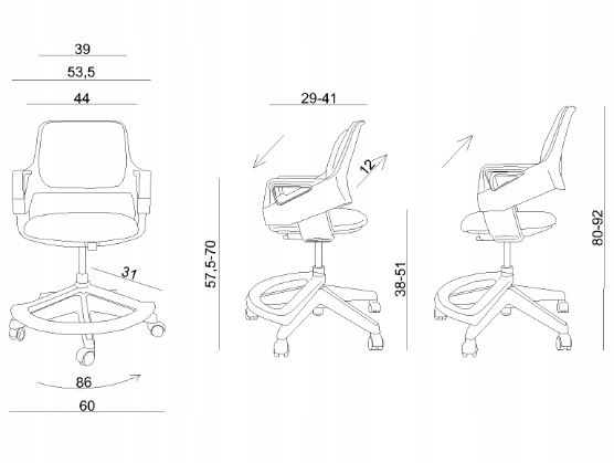 Fotel ROOKEE z podnóżkiem dla dzieci SZARY Kod producenta rookee
