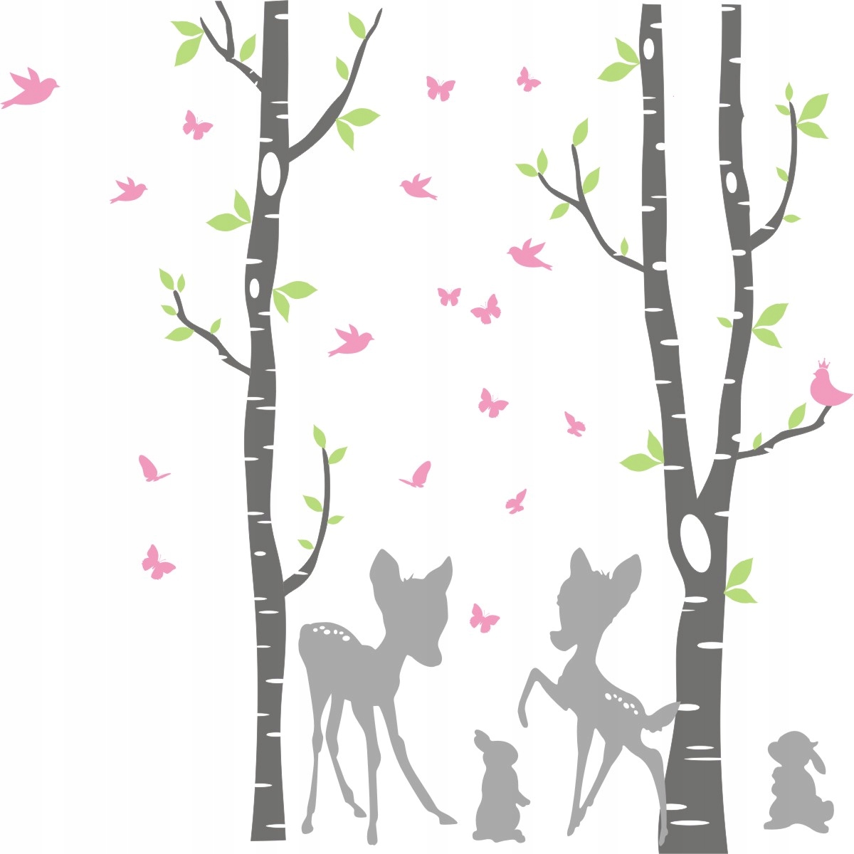 

Naklejki Jelonki Brzozy Drzewa Motylki Sarenki