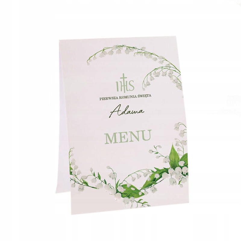 

Menu Komunia Św. personalizowane Majowa Konwalia