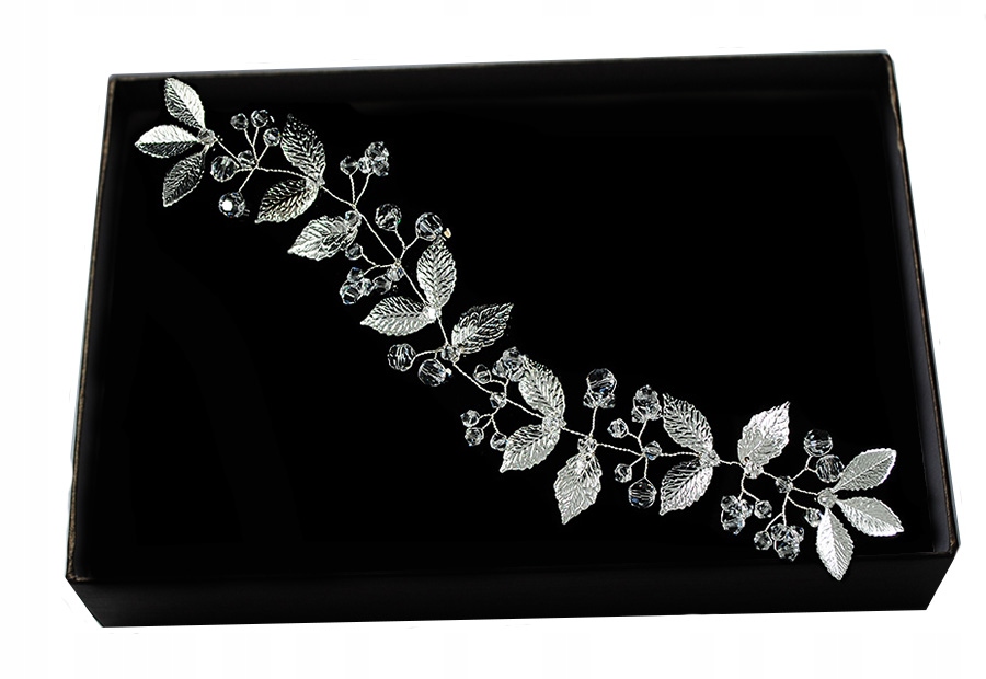 

Swarovski ozdoba do włosów wpinka ślubna ślub liść