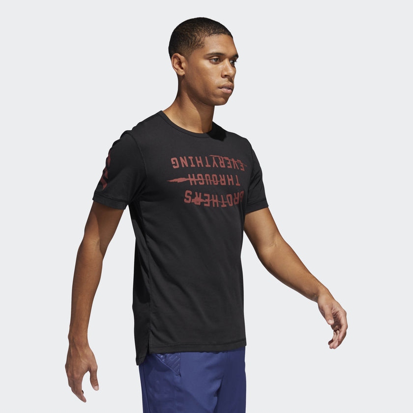 ADIDAS BASKETBALL HARDEN SLOGAN TEE Rękaw krótki rękaw