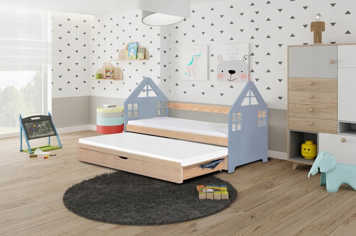 Łóżko parterowe Domek 2 160x75 MATERACE GRATIS Typ łóżko pojedyncze