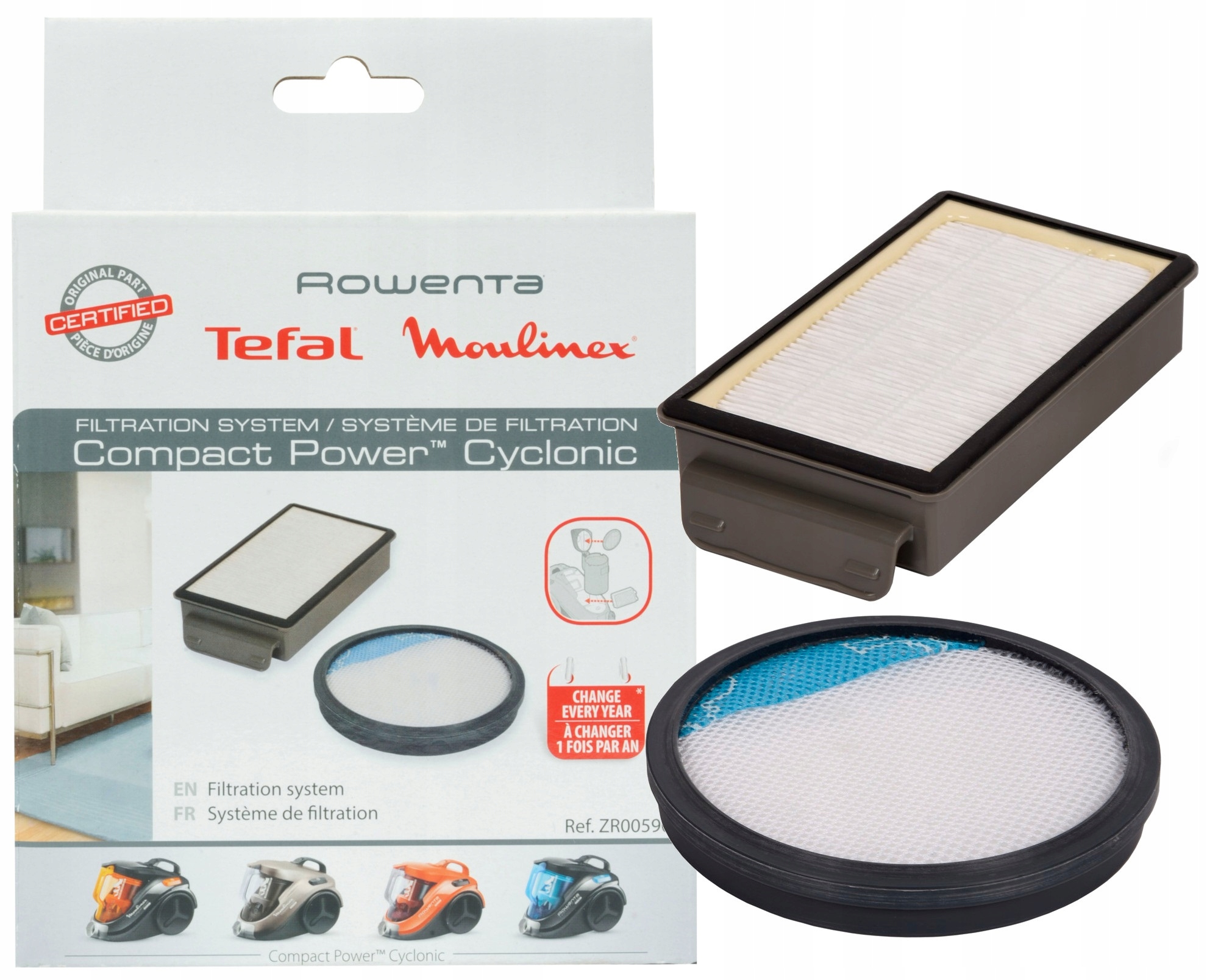 

Filtr Hepa Tefal Rowenta Compact Power ZR005901