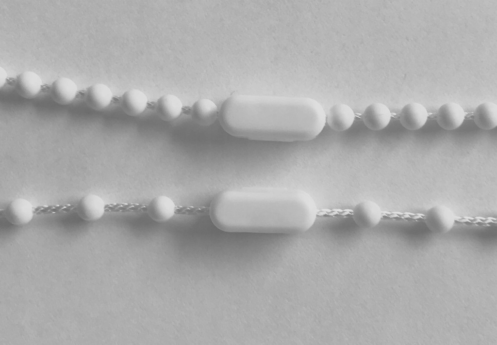 Łącznik łańcuszka rolet żaluzji kulki 4,5mm biały Średnica 4.5 mm