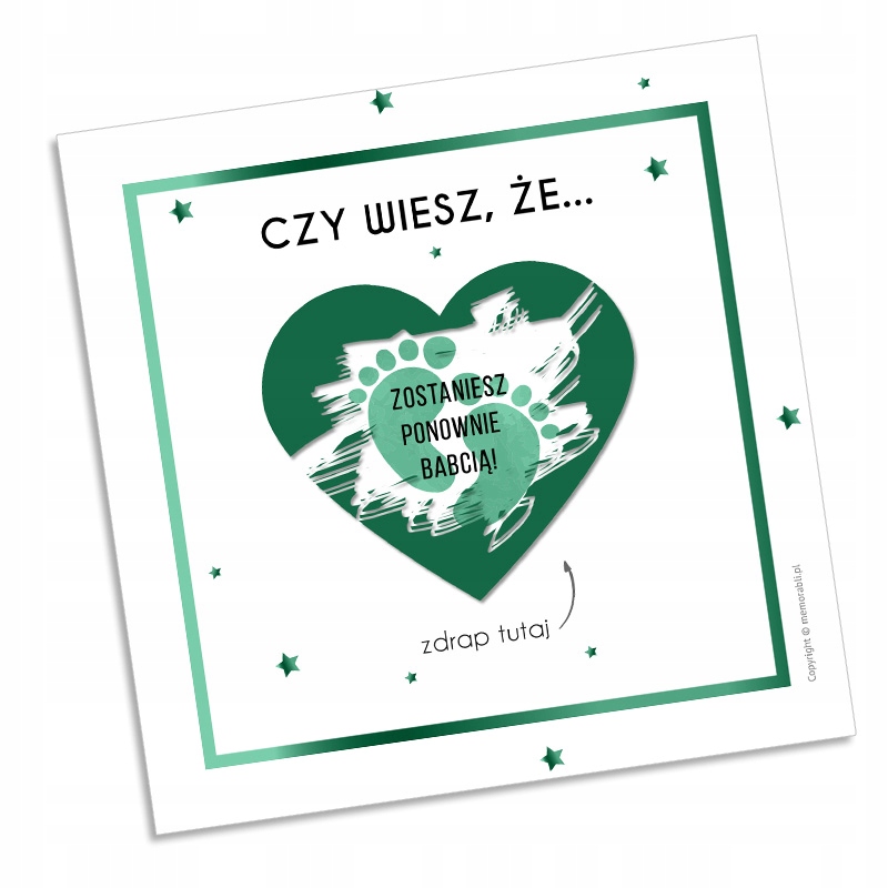 

Kartka zdrapka - jestem w ciąży będziesz dziadkiem