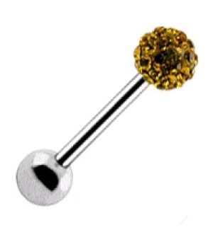 PIERCING KOLCZYK DO JĘZYKA SWAROVSKI KRYSZTAŁKI