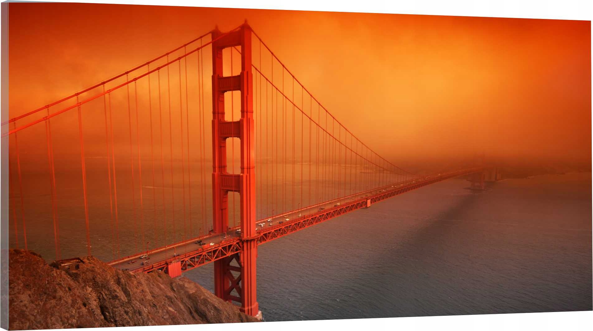 

Obraz panorama do salonu most Golden Gate 120x60