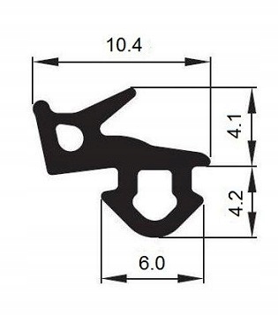 Uszczelka do okien PCV VEKA S-1127+S-1126 CZARNA KOMPLET 1+1 mb Marka Stomil