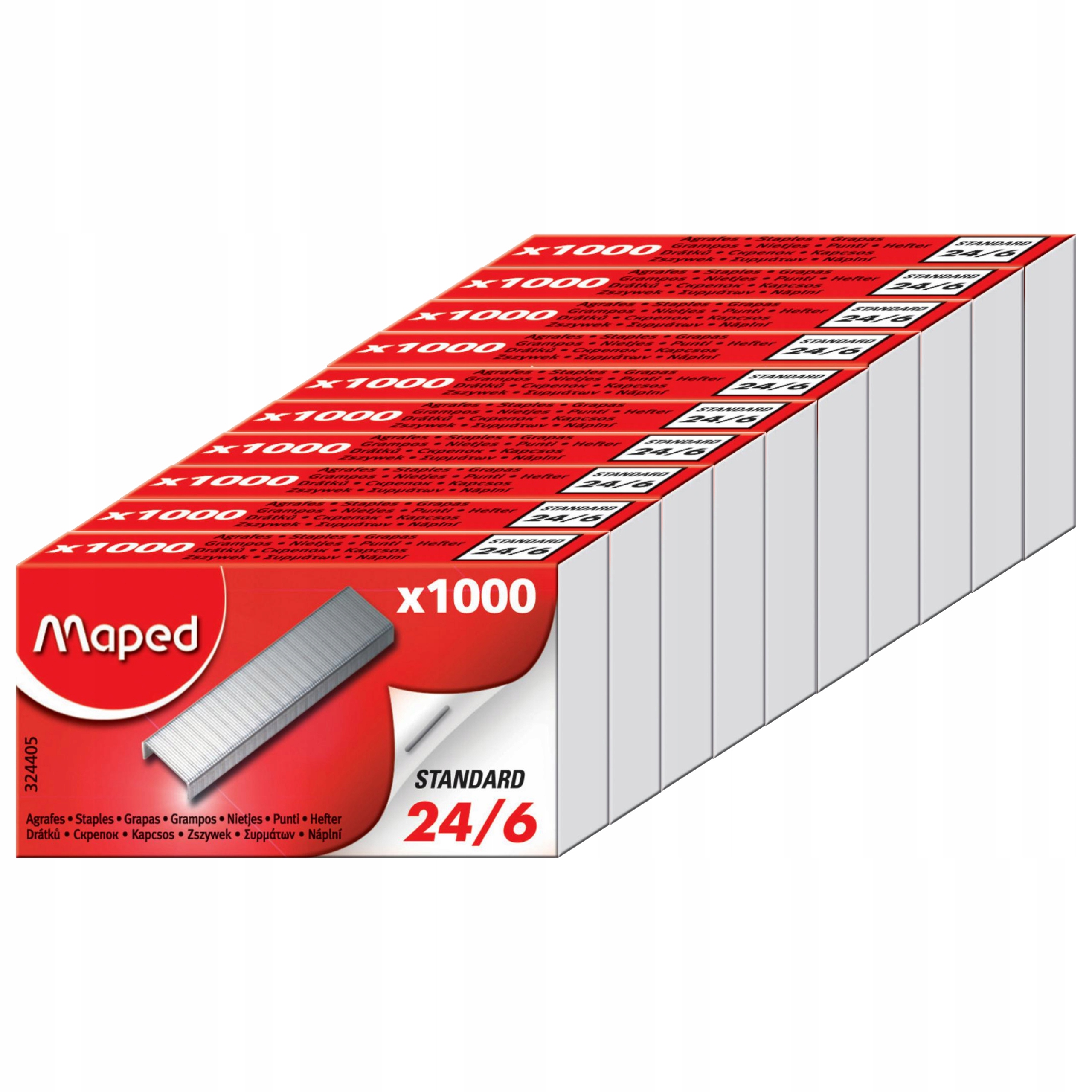 

Zszywki Maped 24/6 galwanizowane 10x 1000 sztuk