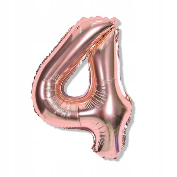 

Balon Cyfra 4 Różowe złoto Rose Gold 86 cm