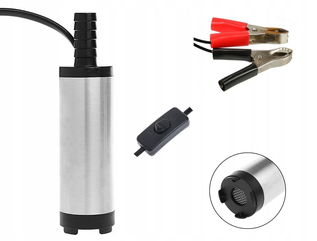 

Pompka 12V pod akumulator do Paliwa Oleju Wody
