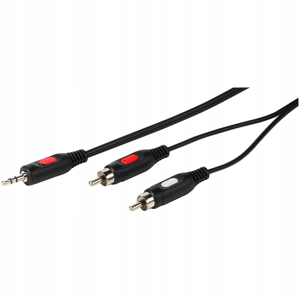 

Kabel Mały Jack 3,5mm/ 2x Rca Cinch Y 2,5m Vivanco