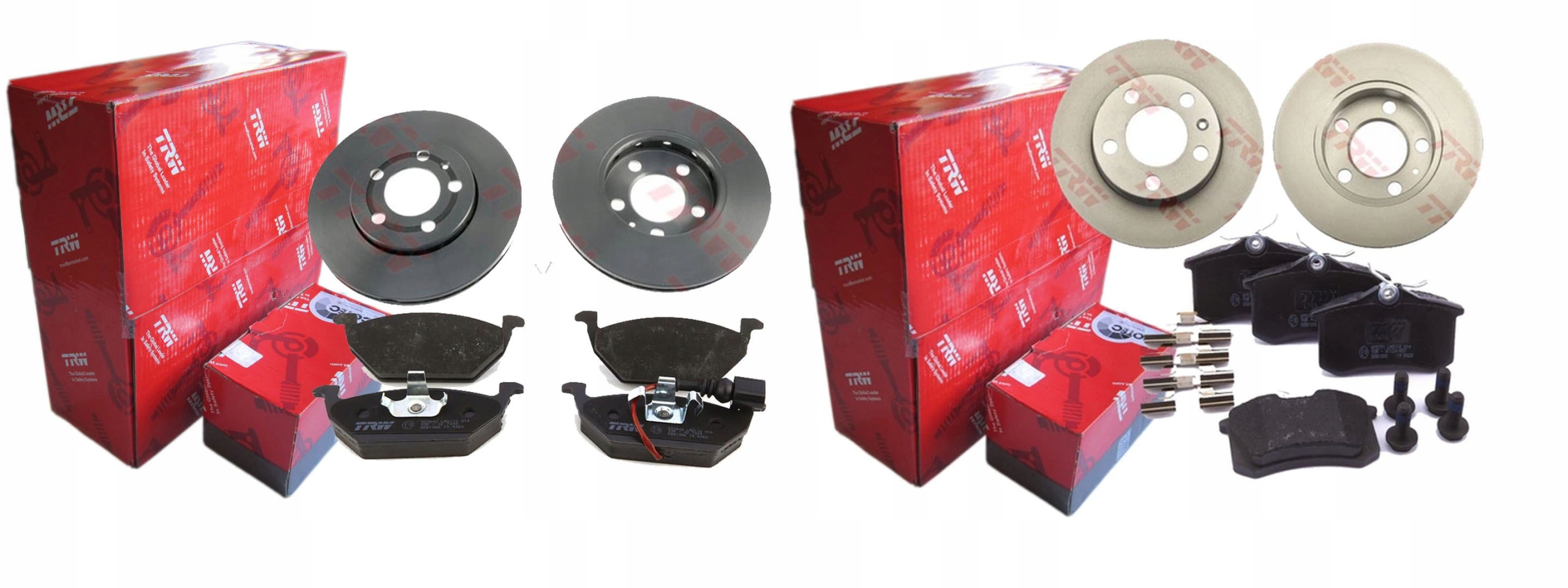 ДИСКИ КОЛОДКИ TRW ПЕРЕДНЯЯ ЗАДНЯЯ VW GOLF IV BORA