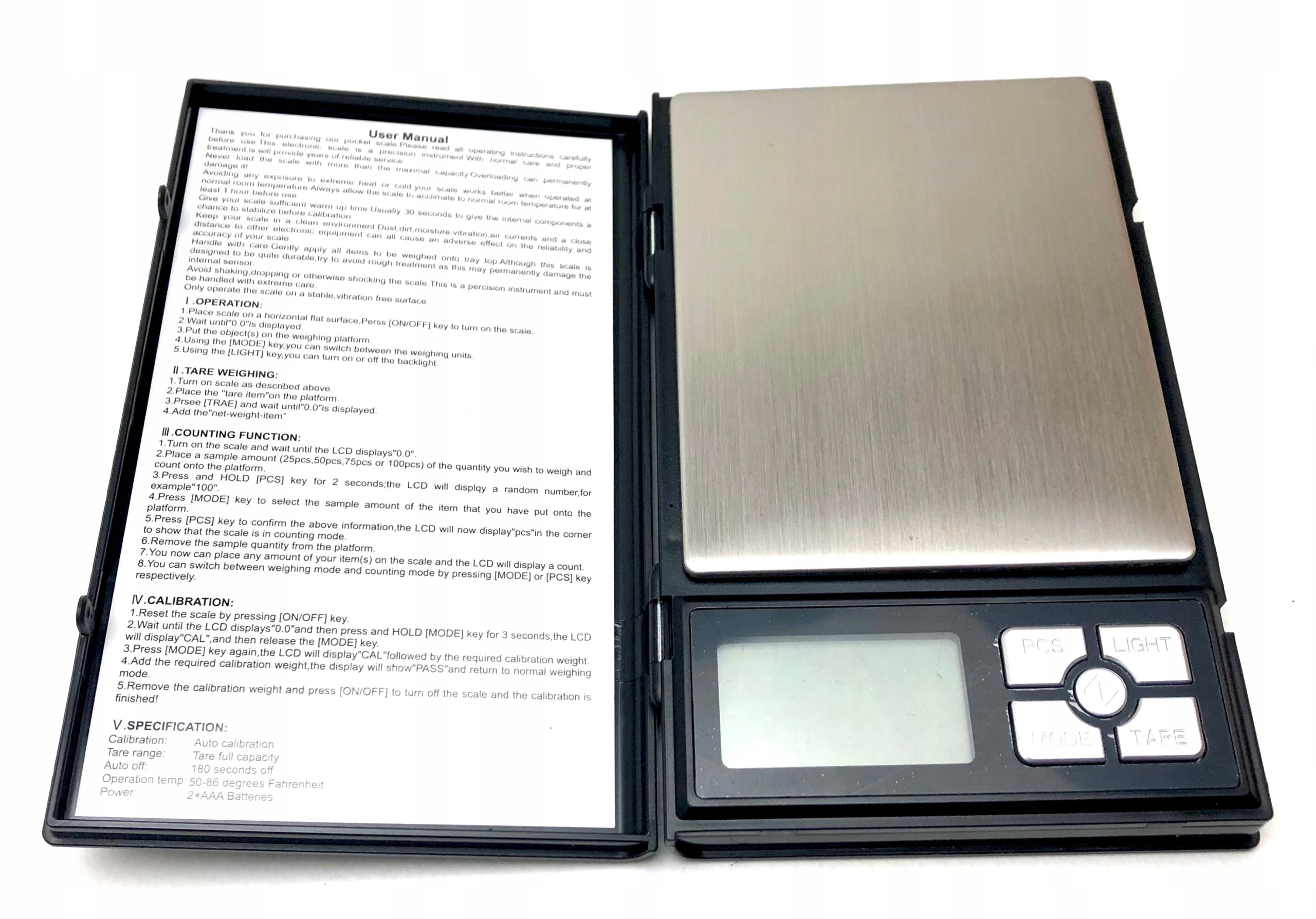 

Waga Jubilerska Elektroniczna 0,01G 500G Duży LCD